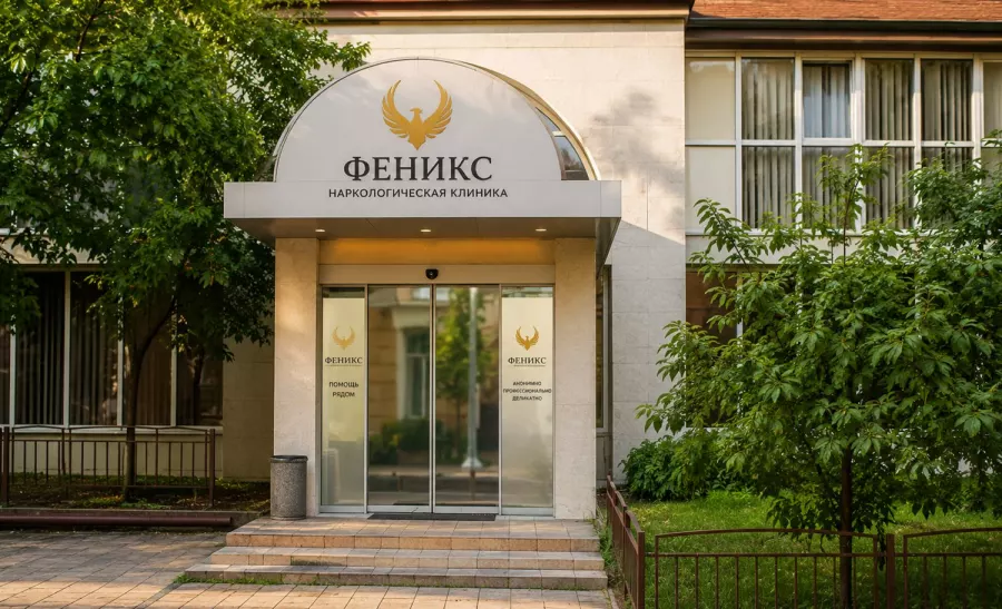 Вход в наркологическую клинику «Феникс» в Лодейном Поле